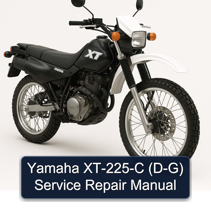 Yamaha XT Models Xt-225-c (D-G) Service Repair Workshop Manual PDF