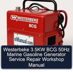Westerbeke 3.5kw BCG 50HZ Marine Gasoline Generator Service Repair Workshop Manual PDF