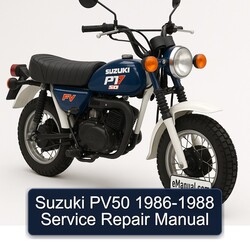 1986-1988 Suzuki PV50 Service Repair Workshop Manual PDF