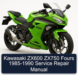 1985-1990 Kawasaki Ninja ZX600 ZX750 Fours Service Repair Workshop Manual PDF
