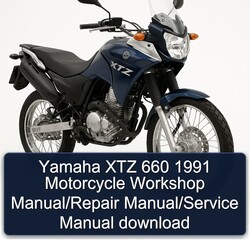 1991 Yamaha XTZ Models 660 Motorcycle Service Repair Workshop Manual PDF
