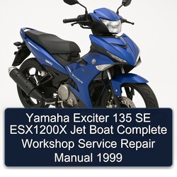 1999 Yamaha Exciter 135 SE ESX1200X Jet Boat Service Repair Workshop Manual PDF