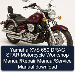 Yamaha XVS 650 DRAG STAR Motorcycle Workshop Manual/Repair Manual/Service Manual download