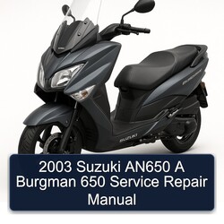 2003 Suzuki Burgman Series AN650 650 Service Repair Workshop Manual PDF