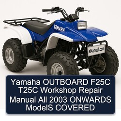 2003 Yamaha Outboard F25C T25C All Onwards Models Covered Service Repair Workshop Manual PDF