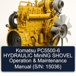 Komatsu Pc5500-6 Hydraulic Mining Shovel Operation (s/n: 15036) Service Repair Workshop Manual PDF