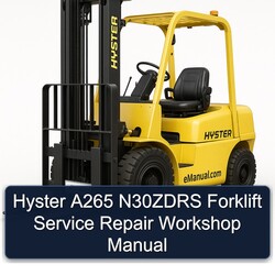 Hyster A265 N30ZDRS Forklift Service Repair Workshop Manual PDF
