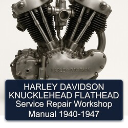 Harley Davidson Servi Car Knucklehead Flathead 1940-1947 Service Repair Workshop Manual PDF