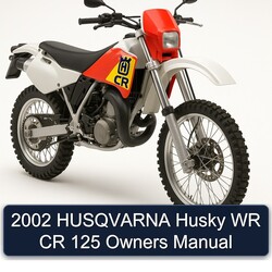 2002 Husqvarna CR Models Husky WR 125 Owners Owner's Manual PDF