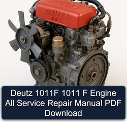 Deutz 1011 F 1011F Engine All Service Repair Workshop Manual PDF