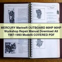 1987-1993 Mercury Mariner Outboard 80HP 90HP All - Models Covered Service Repair Workshop Manual PDF