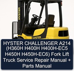 Hyster Challenger A214 (h360h H400H H400H-EC5 H450H H450h-ec6) Fork Lift Truck Parts Catalog PDF