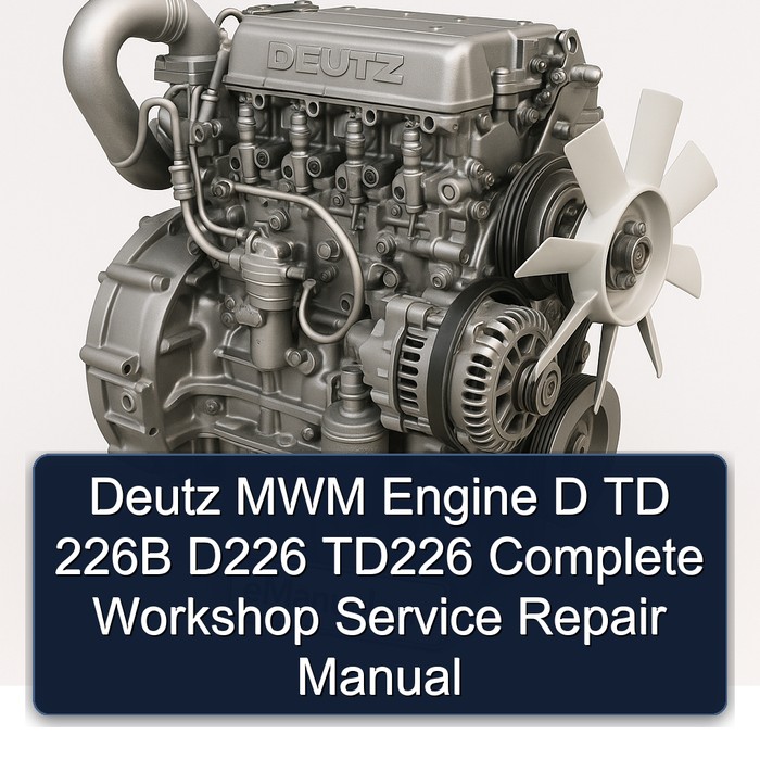 Deutz TD Series MWM Engine D 226B D226 TD226 Service Repair Workshop Manual PDF
