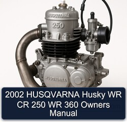 2002 Husqvarna 250 Husky WR CR 360 Owners Owner's Manual PDF