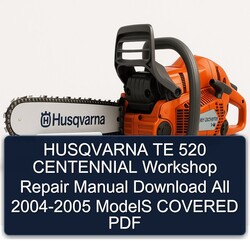 2004-2005 Husqvarna TE Models 520 Centennial All - Covered Service Repair Workshop Manual PDF