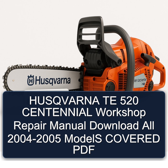 2004-2005 Husqvarna TE Models 520 Centennial All - Covered Service Repair Workshop Manual PDF