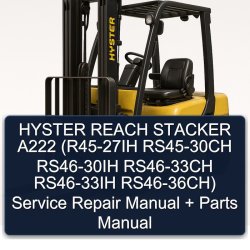 Hyster Reach Stacker A222 (r45-27ih RS45-30CH RS46-30IH RS46-33CH RS46-33IH Rs46-36ch) Parts Catalog PDF