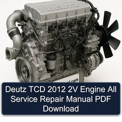 2012 Deutz TCD 2V Engine All Service Repair Workshop Manual PDF