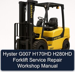 Hyster G007 H170HD H280HD Forklift Service Repair Workshop Manual PDF