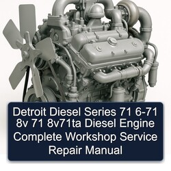 Detroit Diesel 71 Series 6-71 8V 8v71ta Engine Service Repair Workshop Manual PDF