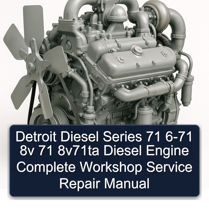 Detroit Diesel 71 Series 6-71 8V 8v71ta Engine Service Repair Workshop Manual PDF