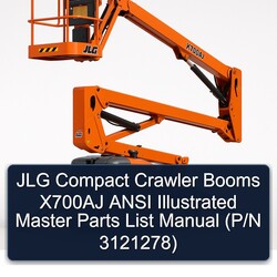 JLG Compact Crawler Booms X700AJ Ansi Illustrated Master (p/n 3121278) Parts Catalog PDF