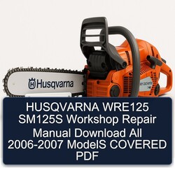 2006-2007 Husqvarna WRE125 SM125S All - Models Covered Service Repair Workshop Manual PDF