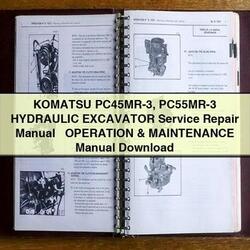Komatsu Pc45mr-3 Pc55mr-3 Hydraulic Excavator Operation Maintenance Service Repair Workshop Manual PDF