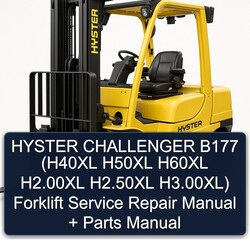 Hyster Challenger B177 (h40xl H50XL H60XL H2.00xl H2.50xl H3.00xl) Forklift H40XL H3.00XL Parts Catalog PDF