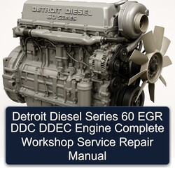 Detroit Diesel 60 Series EGR DDC Ddec Engine Service Repair Workshop Manual PDF