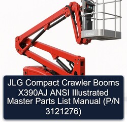 JLG Compact Crawler Booms X390AJ Ansi Illustrated Master (p/n 3121276) Parts Catalog PDF