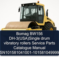 Bomag BW156 Dh-3(usa)single Drum Vibratory Rollers Sn101581041001-101581049999 Parts Catalog PDF