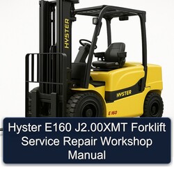 Hyster E160 J2.00xmt Forklift Service Repair Workshop Manual PDF