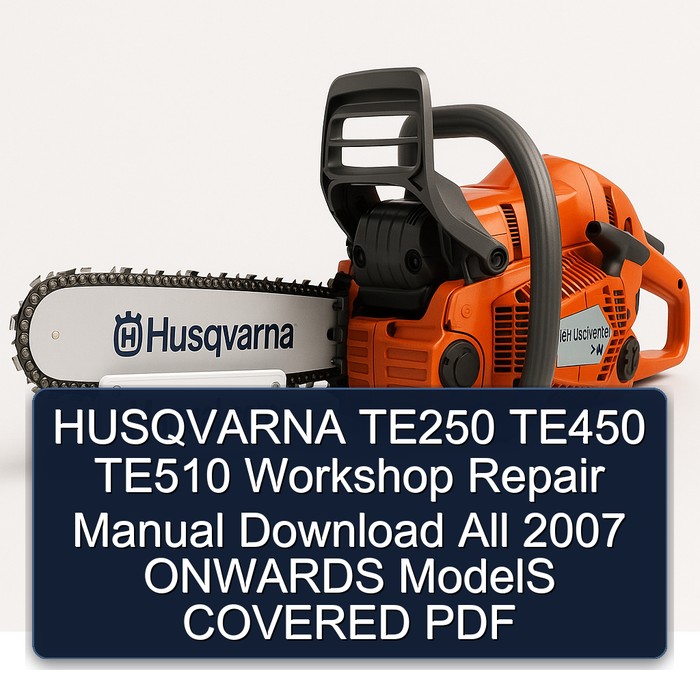2007 Husqvarna TE Models TE250 TE450 TE510 All Onwards Covered Service Repair Workshop Manual PDF
