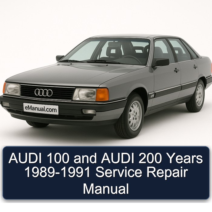 1989-1991 Audi 200 100 Years Service Repair Workshop Manual PDF