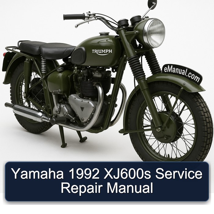 1992 Triumph TRW Yamaha XJ600S Service Repair Workshop Manual PDF