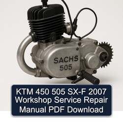 2007 KTM 450 505 SX-F Service Repair Workshop Manual PDF