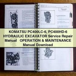 Komatsu Pc400lc-6 Pc400hd-6 Hydraulic Excavator Operation Service Repair Workshop Manual PDF