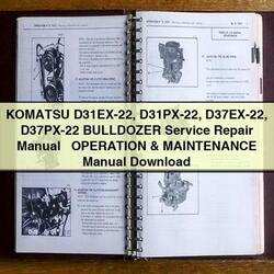 Komatsu D31EX-22 D31PX-22 D37EX-22 D37PX-22 Bulldozer Operation Service Repair Workshop Manual PDF