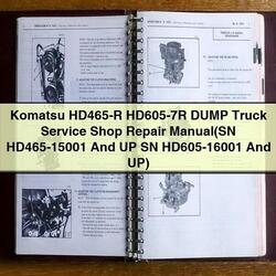 Komatsu HD465-R HD605-7R Dump Truck Shop (sn HD465-15001 UP SN HD605-16001 Up) Service Repair Workshop Manual PDF