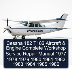 1977-1986 Cessna 182 T182 Aircraft Engine Service Repair Workshop Manual PDF