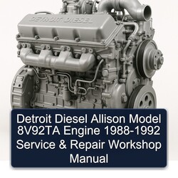 1988-1992 Detroit Diesel 92 Series Allison Model 8v92ta Engine Service Repair Workshop Manual PDF