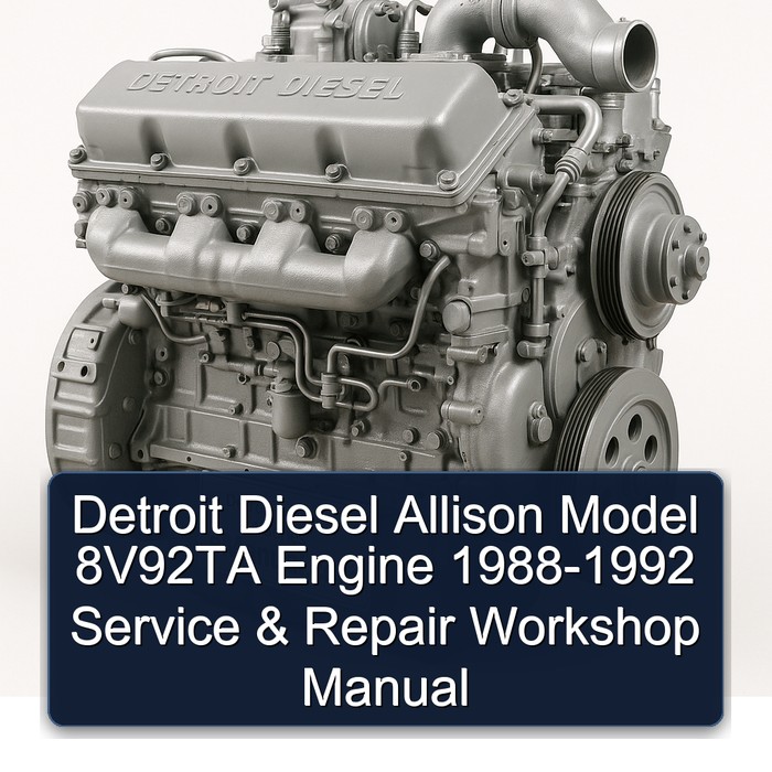 1988-1992 Detroit Diesel 92 Series Allison Model 8v92ta Engine Service Repair Workshop Manual PDF