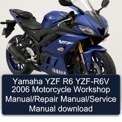 2006 Yamaha YZF Models R6 YZF-R6V Motorcycle Service Repair Workshop Manual PDF