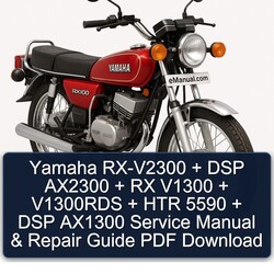 Yamaha RX Models RX-V2300 DSP AX2300 V1300 V1300RDS HTR 5590 AX1300 Service Repair Workshop Manual PDF