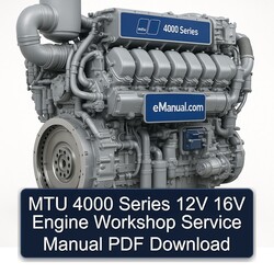 MTU 4000 Series 12V 16V Engine Service Repair Workshop Manual PDF