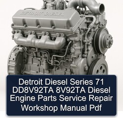 Detroit Diesel 92 Series 71 Dd8v92ta 8v92ta Engine Parts Service Repair Workshop Manual PDF