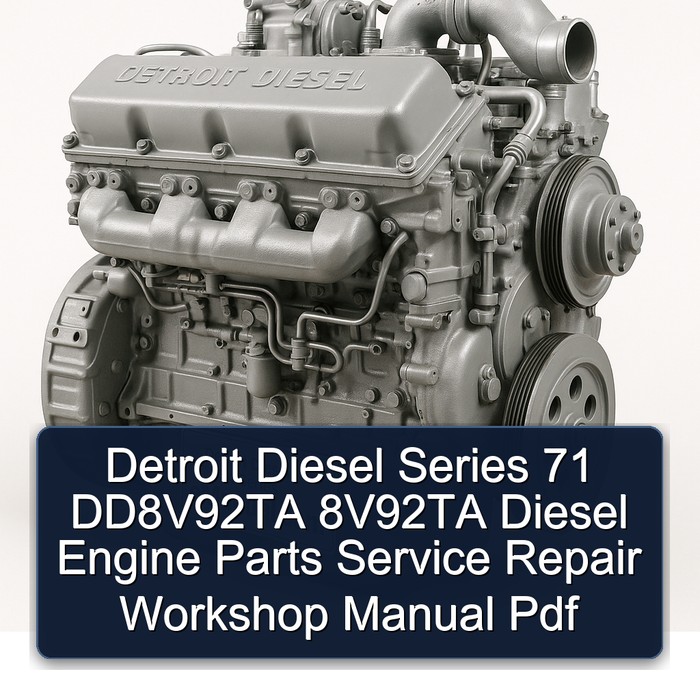 Detroit Diesel 92 Series 71 Dd8v92ta 8v92ta Engine Parts Service Repair Workshop Manual PDF