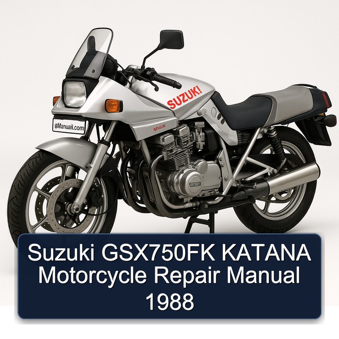 1988 Suzuki Katana Models GSX750FK Motorcycle Service Repair Workshop Manual PDF