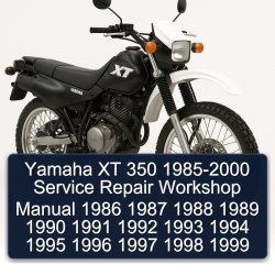 1985-2000 Yamaha XT Models 350 Service Repair Workshop Manual PDF